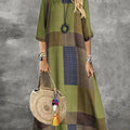 Women's Vintage Geometric Print Maxi Dress