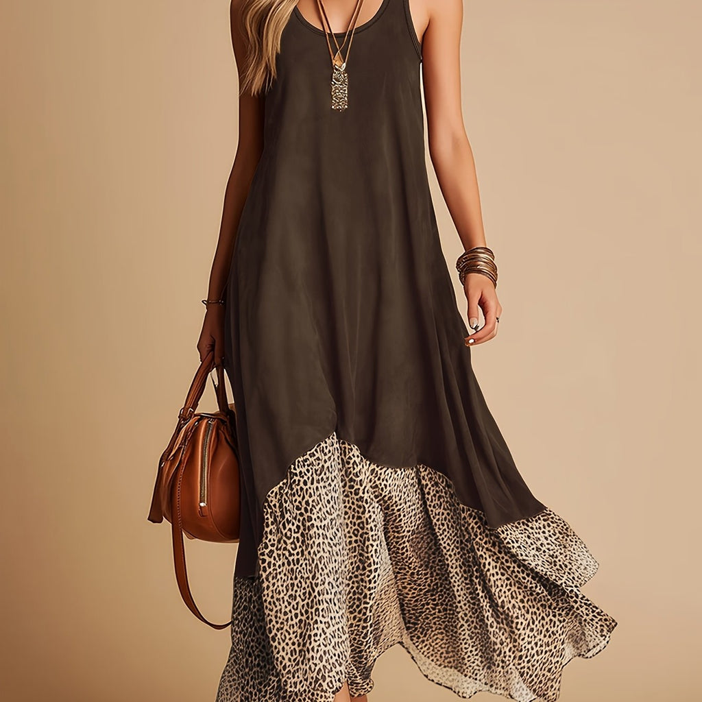 Women's Vintage Bohemian Sleeveless Maxi Dress